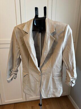 Vegan Leather Blazer